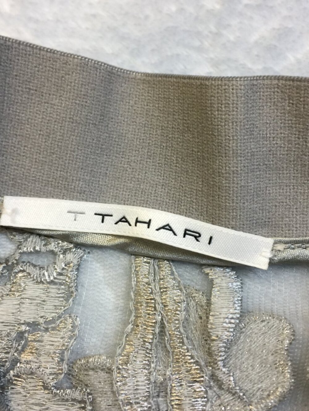 New! T Tahari Fatima Jacket XS Womans Silver Floral Embellished Long Sleeve - Picture 8 of 16